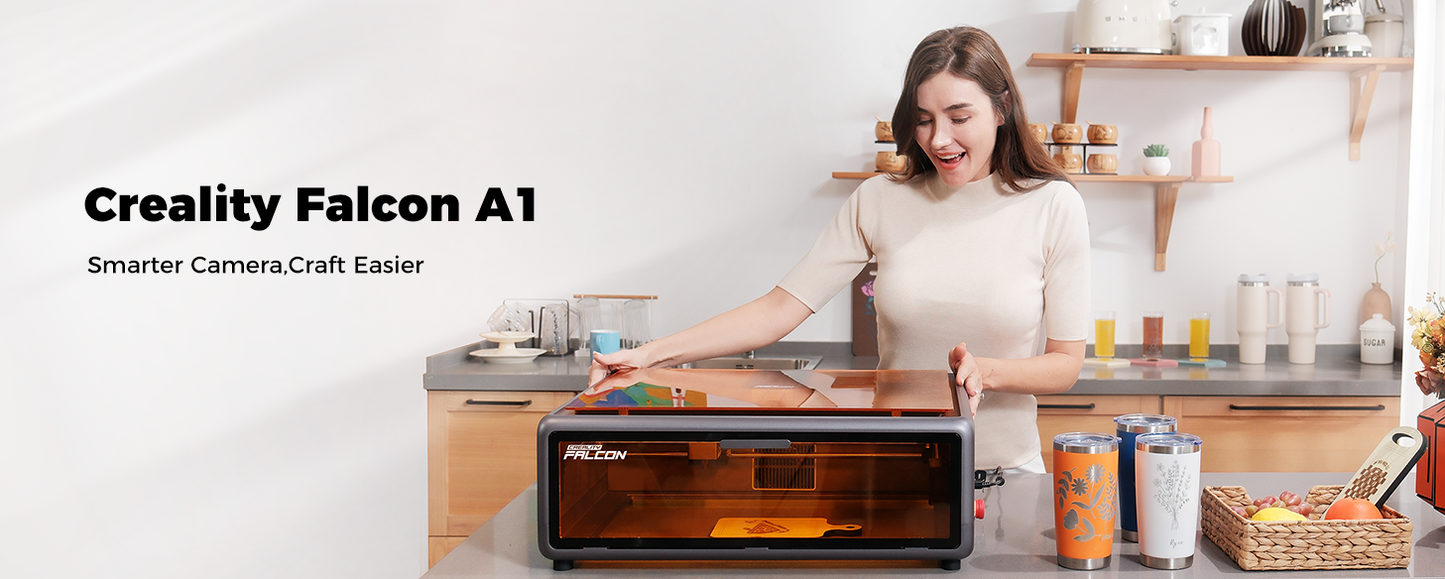 Creality Falcon A1 10W Laser Engraver with Air Assist, Pre-Assembled Laser Cutter Singapore