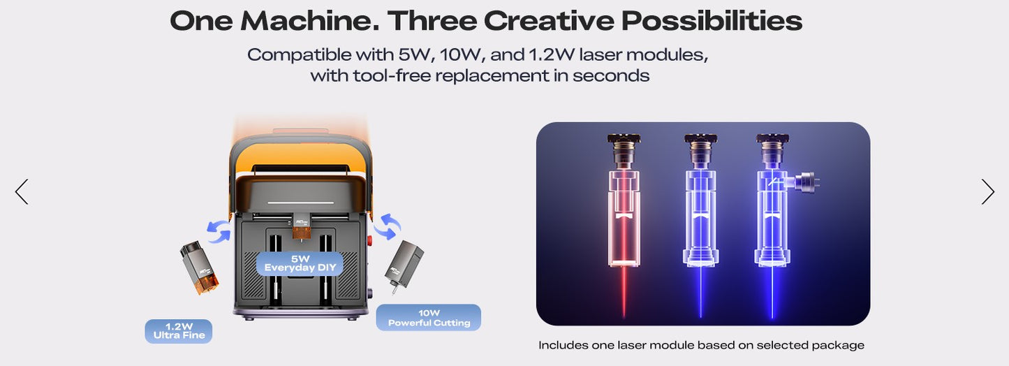 Creality Falcon A1C 10W AI Laser Engraver with AI Camera, Class 1 Laser Engraving Machine