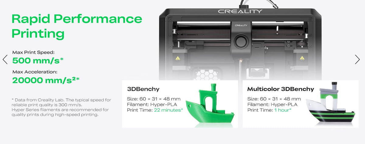 Creality K2 SE 3D Printer, 500mm/s High-Speed Printing