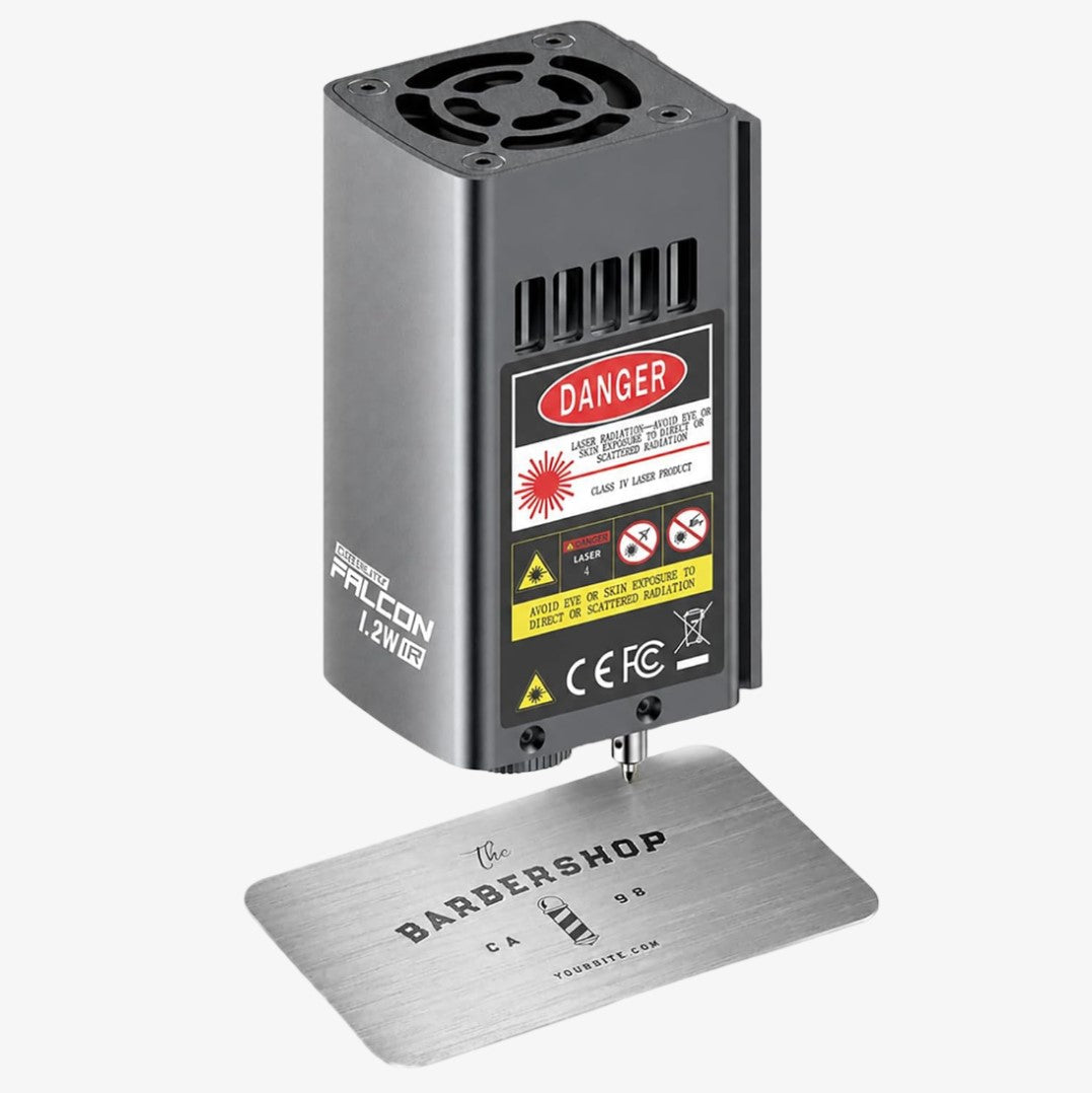 Creality Falcon A1C Add-on 1.2W IR Laser Module, 1064nm Infrared Laser Engraving Module for Metal Marking on Stainless Steel, Anodized Aluminum, Titanium, Brass and Copper,