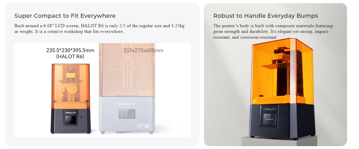 Creality HALOT R6 Resin 3D Printer Singapore