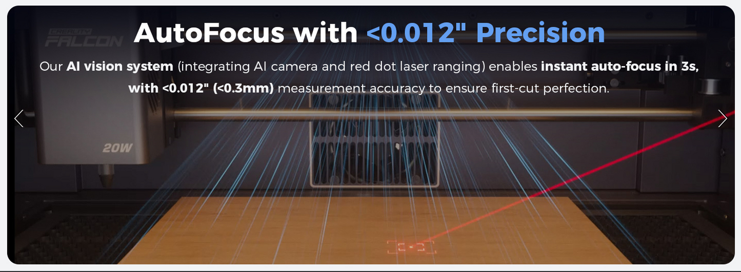 Creality Falcon A1 Pro 20W, Enclosed Engraver with Air Assist, HD Smart Camera for Auto Focus, APP Control, Convenient Touch Screen, Class 1 Safety Engraving Machine for Wood and Metal, Acrylic