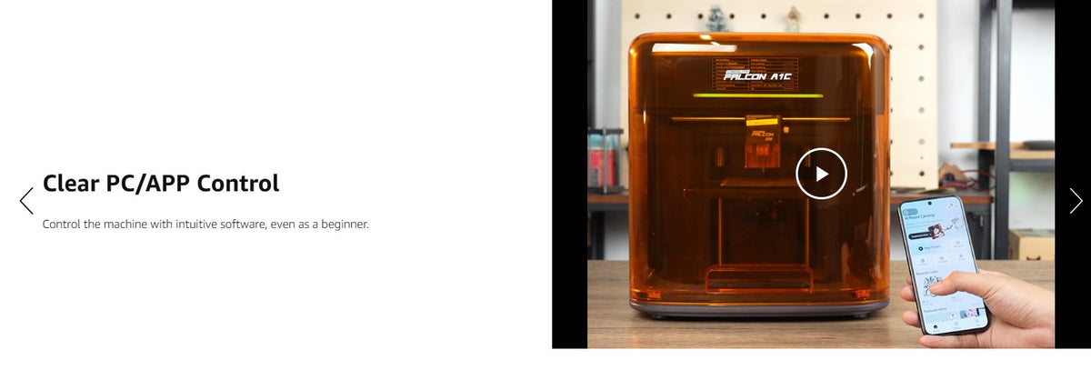 Creality Falcon A1C 10W AI Laser Engraver with AI Camera, Class 1 Laser Engraving Machine