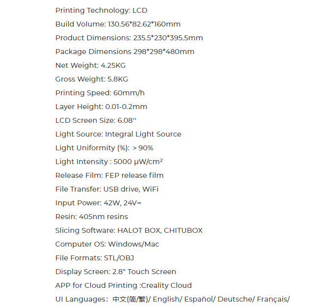 Creality HALOT R6 Resin 3D Printer Singapore