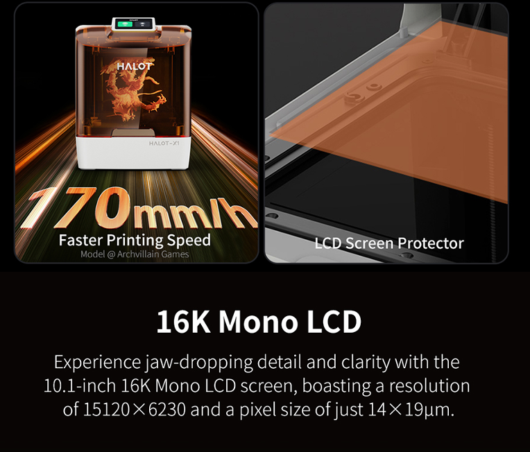 Creality HALOT X1 Combo 16k, Large Print 211x118x200mm Resin 3D Printer Singapore