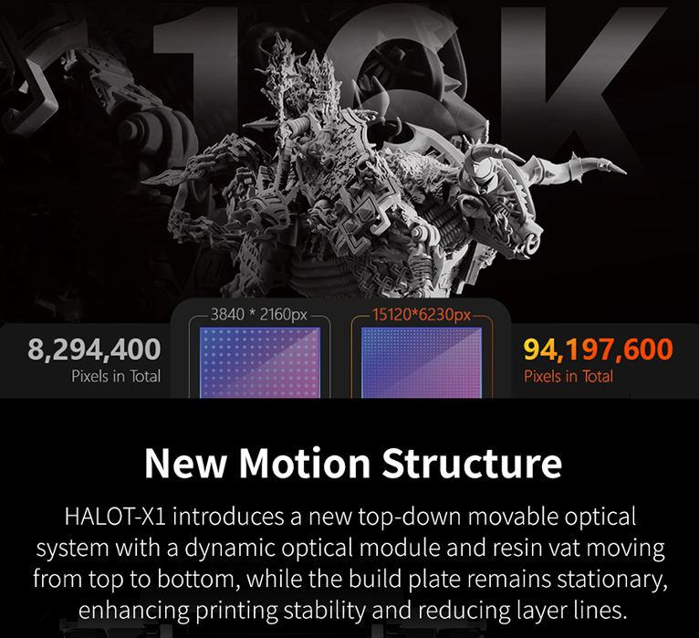Creality HALOT X1 Combo 16k, Large Print 211x118x200mm Resin 3D Printer Singapore