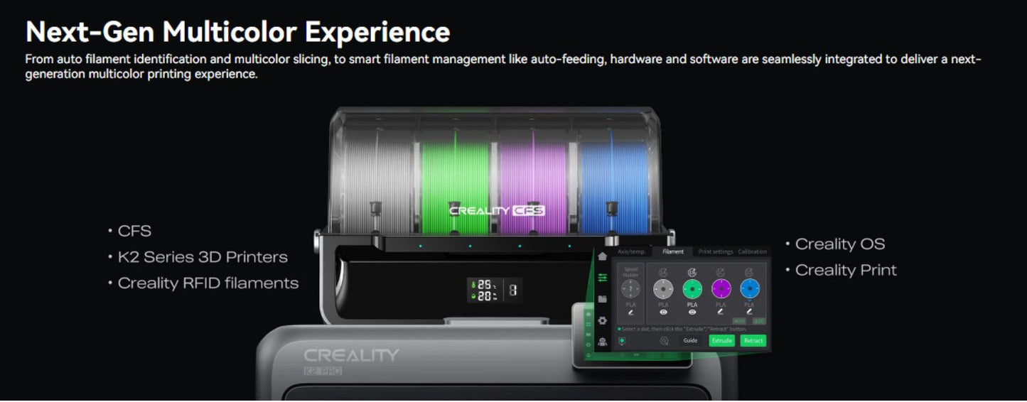 Creality K2 Pro Combo 3D Printer 600mm/s Multi Color Printing Smart Auto Leveling Singapore