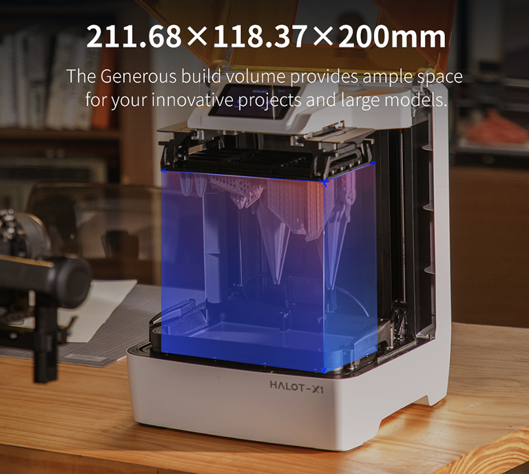 Creality HALOT X1 Combo 16k, Large Print 211x118x200mm Resin 3D Printer Singapore