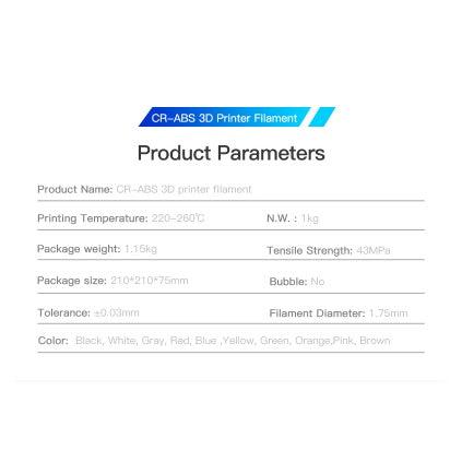 Creality ABS Filament 1kg 1.75mm - Creality Store