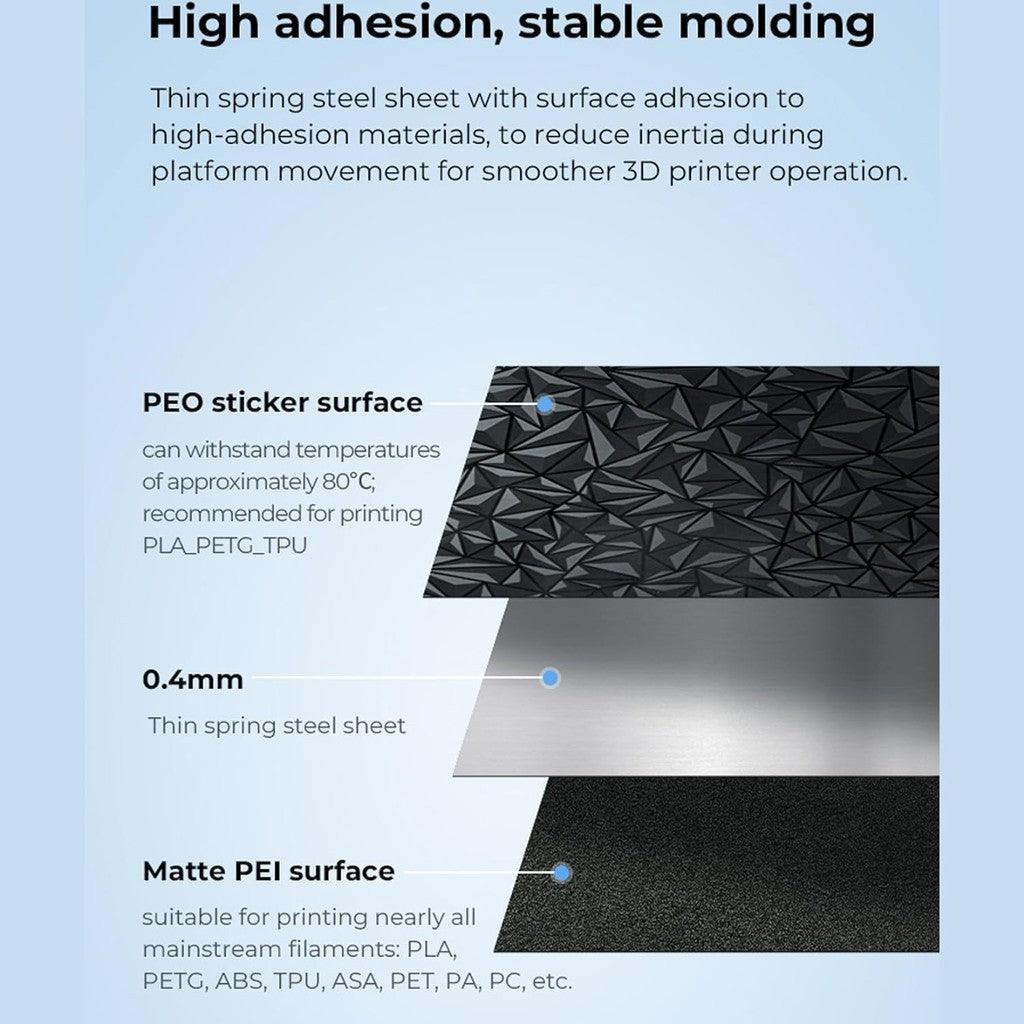 Creality Dual-Sided Printing Platform Board Kit for K1 Max, 3D Printer GlossyPEO+CoatedPEI Double Side Build PEI Bed - Creality Store