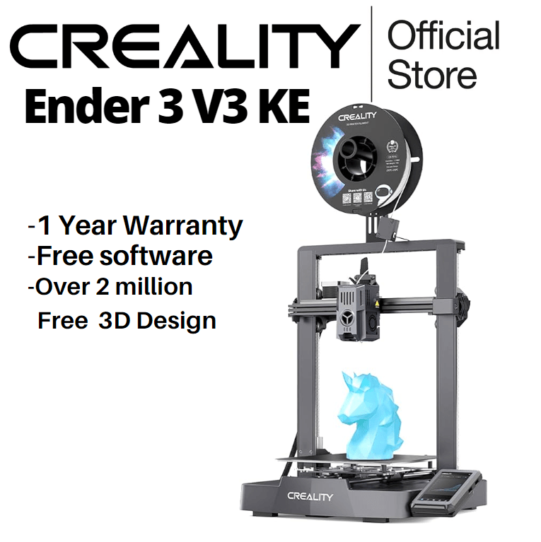 Creality Ender 3 V3 KE 3D Printer, 500mm/s Printing Speed 3D Printers with  CR Touch Auto Leveling Sprite Direct Extruder Supports 300℃, Dual Fans and