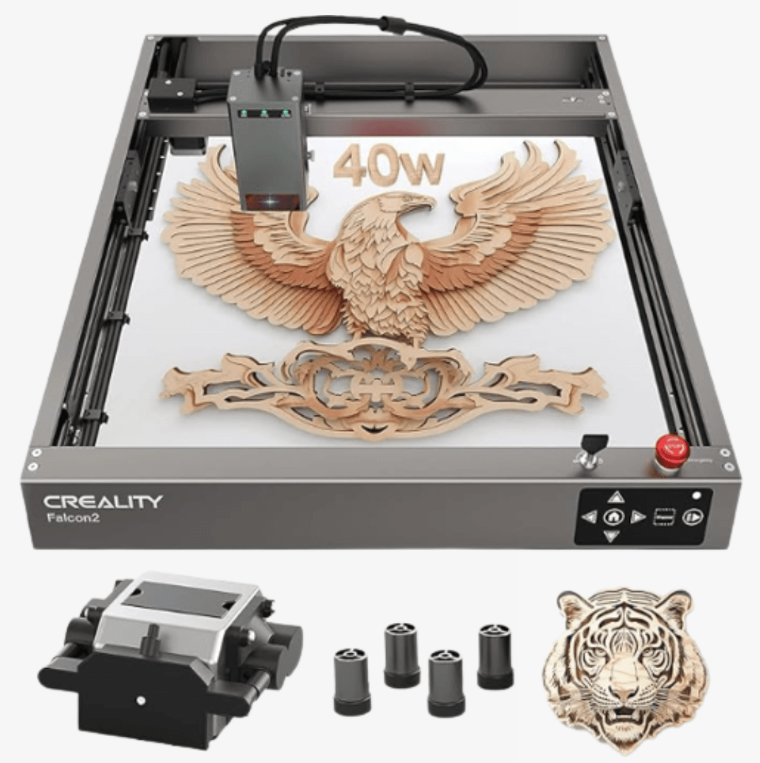 Official Creality Falcon 2 Laser Engraver, 40W Output Laser Engraver  Machine, DIY Laser Cutter and Engraver Machine with Air Assist, 25000mm/min  Speed