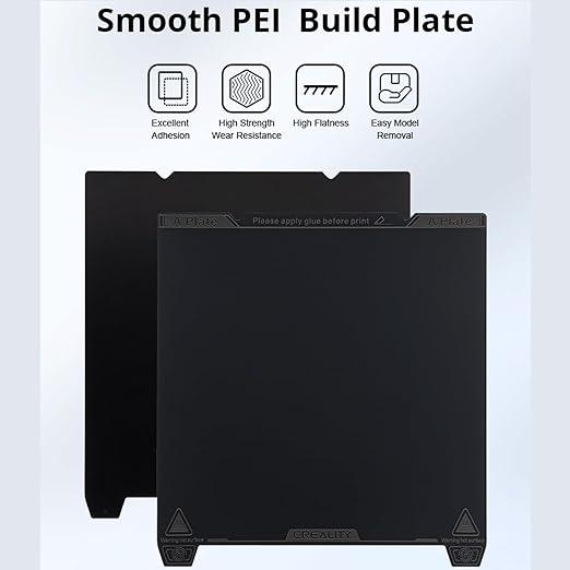 Creality K1 Max Smooth PEI Build Plate Kit, Flexible Spring Steel Platform with Smooth PEI Surface and Magnetic Bed for K1 Max 315x310mm - Creality Store