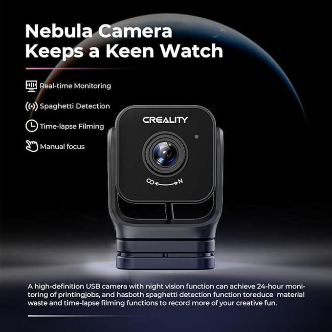 Creality Nebula Camera for 3D Printers, Compatible with Sonic Pad, Nebula Pad, Ender-3 V3 KE, CR-10 SE, HOLOT-MAGE PRO - Creality Store