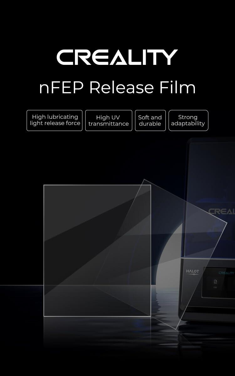 Creality nFEP Release Film 220×180×0.15mm Compatible with HALOT ONE PLUS/HALOT ONE PRO/HALOT ONE/LD-002H - Creality Store