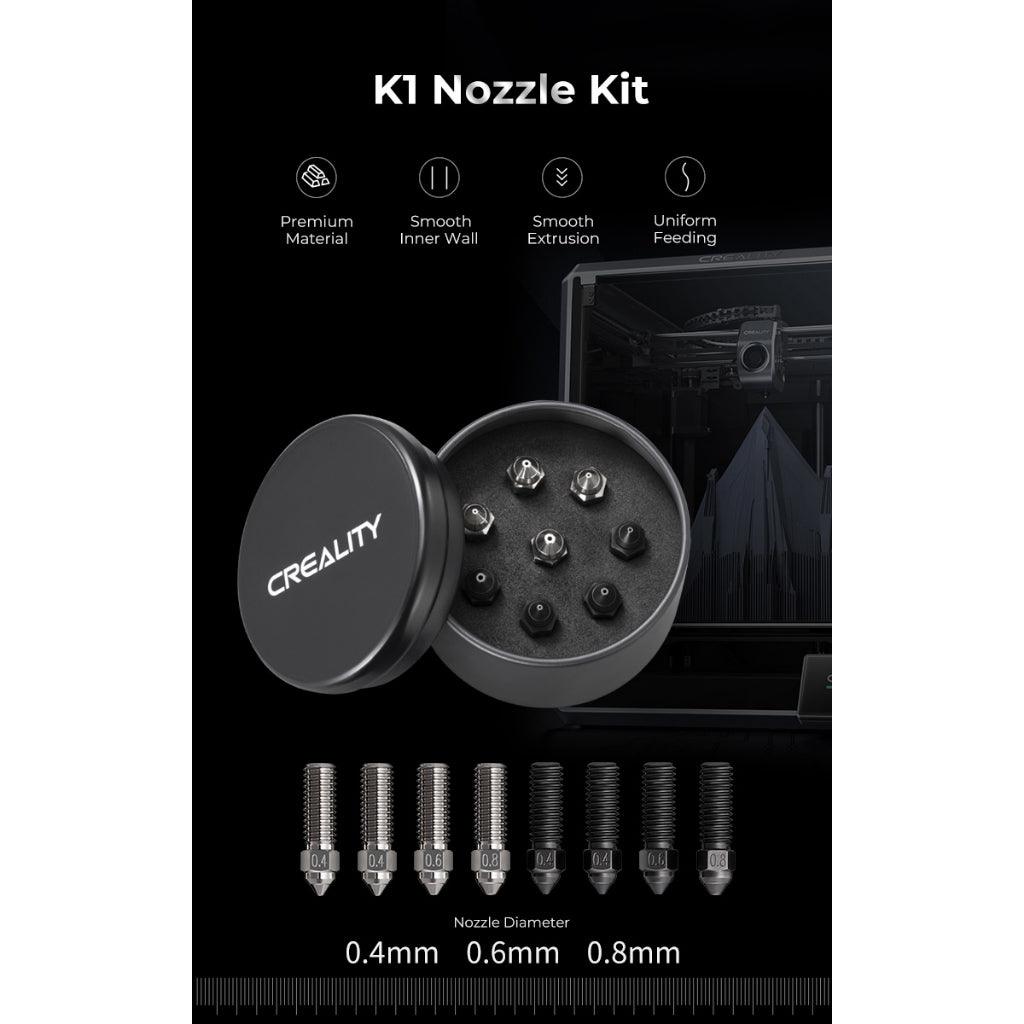 Creality Upgraded K1 Nozzle Kit, Hardened Steel Nozzle & High-end Hardened Copper Alloy, High-Speed & High-Temperature ( - Creality Store