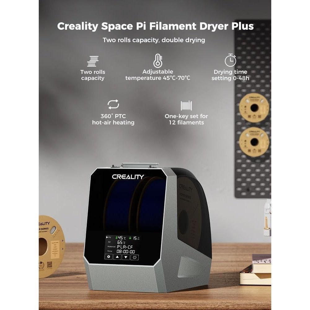 Creality Upgraded Space Pi Filament Dryer Plus, Two Rolls 3D Printer Filament Dryer Box, 360° 110W PTC Filament Storages - Creality Store