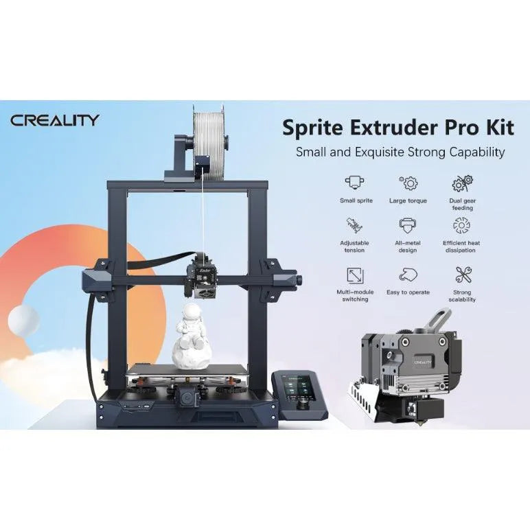 Creality Direct Drive Extruder Kit, Sprite Extruder Pro for 3D printer Singapore, featuring dual gear feeding and adjustab...
