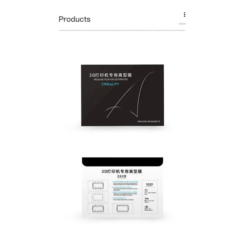 Release Film Kit 200×140×0.15mm for Creality Halot One and ELEGOO Mars, ideal 3D printer spare part for smooth printing.