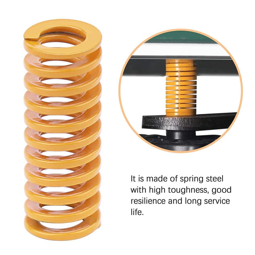 Premium Heated Bed Leveling Spring, 20mm Yellow 3D Printer Compression Spring Light Load Mould Die Spring ID 4mm OD 8mm - Creality Store